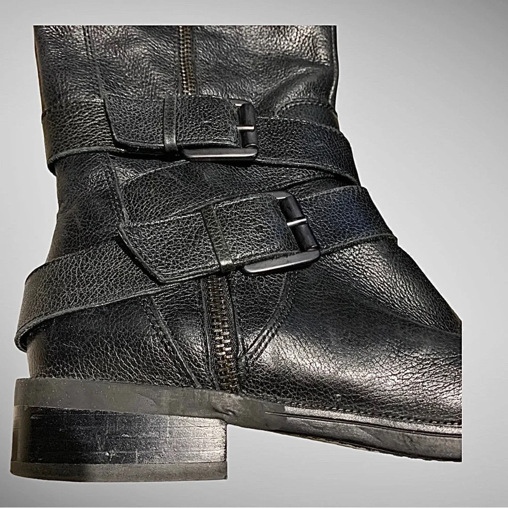 Enzo Angiolini black leather riding boots Size 6.5